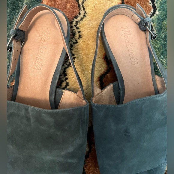 Madewell Noelle Slingback Sandal in Suede Blue 8 - Picture 3 of 9